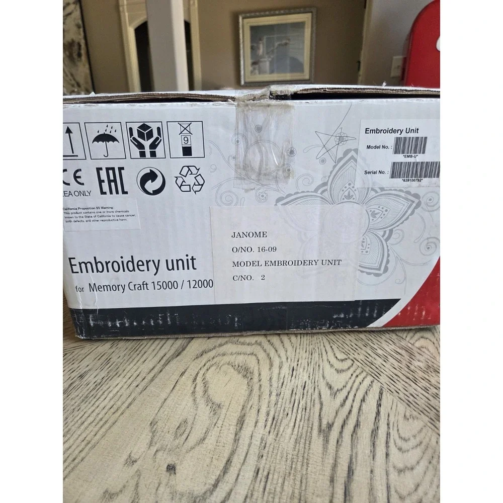 Janome Horizon Memory Craft 15000/12000/14000 Embroidery Unit and Case In Box